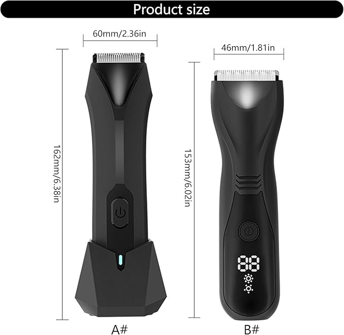 Groin Hair Trimmer Electric for Men Pubic for Pubic/Body/Groin Grooming Groomer Rechargeable Groomer