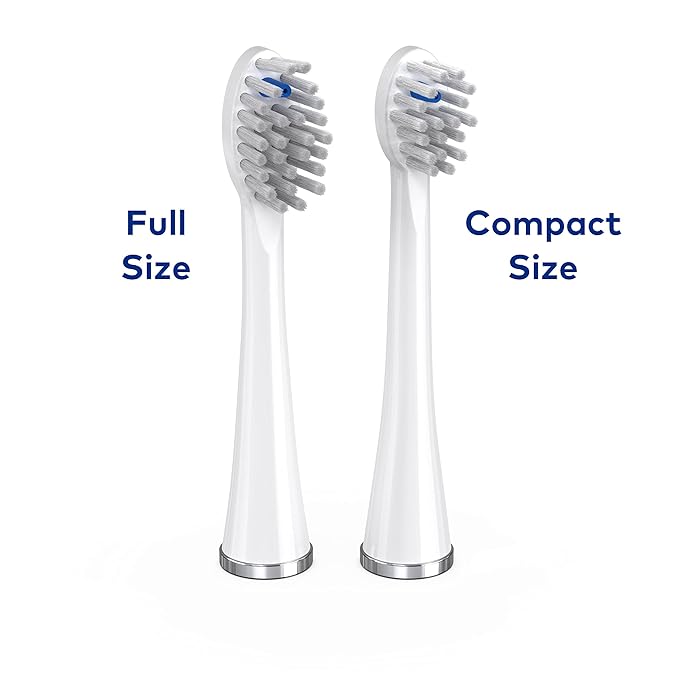 Waterpik Genuine Full Size Replacement Brush Heads with Covers for Sonic-Fusion Flossing Toothbrush SFFB-2EW,White,2 Count (Pack of 2)