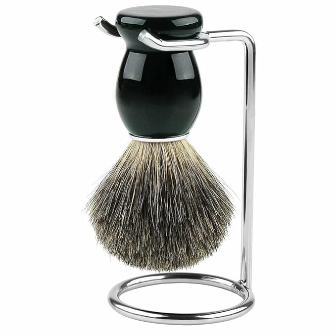1 Piece Metal Shaving Brush and Razor Holder Shave Brush Stand Beard Brush Holder Razor Brush Stand Razor Stand for Razor Storage Men's Shaving Tool, Silver