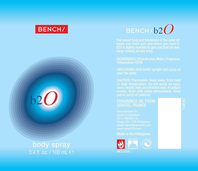 Bench B2O Body Spray 100ml
