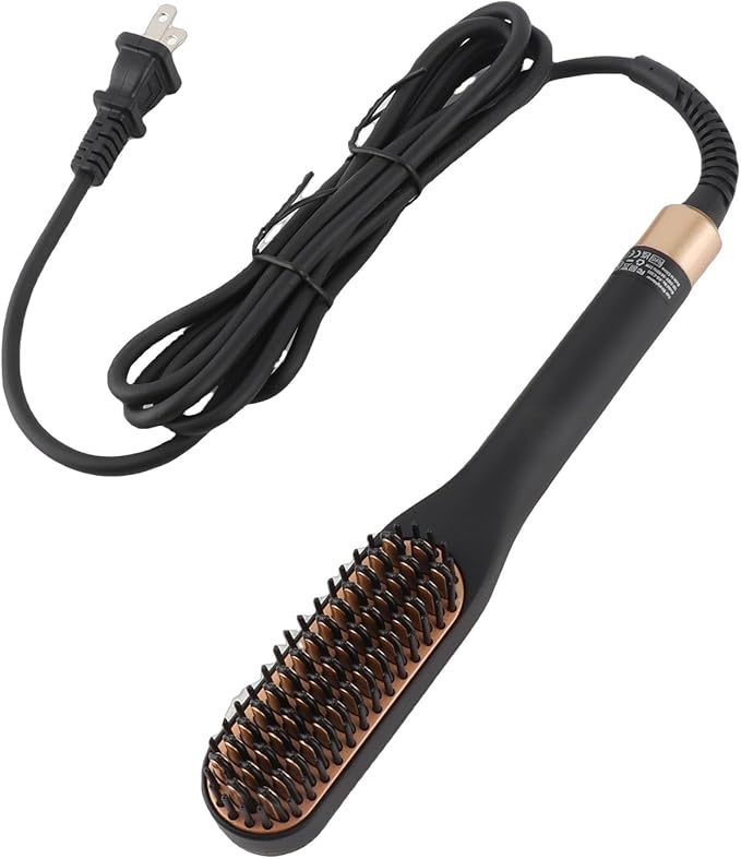 Beard Straightener, Heated Hair Straightening Brush with with 3 Adjustable Temps, Electric Beard Straightening Comb, Beard Comb, Multifunctional Beard Straightener Brush Unique Gifts for Men Women