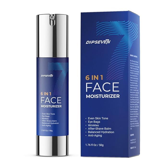 6‑in‑1 Face Cream for Men: Daily Hydrating Anti‑Aging Moisturizer with Hyaluronic Acid & Niacinamide – Helps Smooth Fine Lines