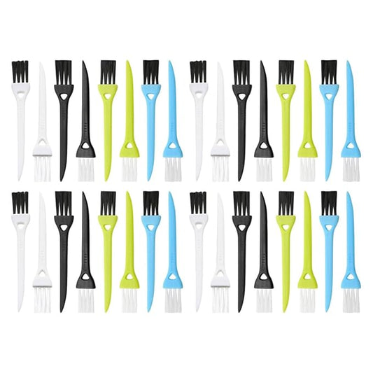 SOLUSTRE 36pcs Electric Razor Cleaning Brushes with Plastic Handles Shaver Cleaning Tool Set for Men’s Electric Shavers Multi-color Bristle Duster
