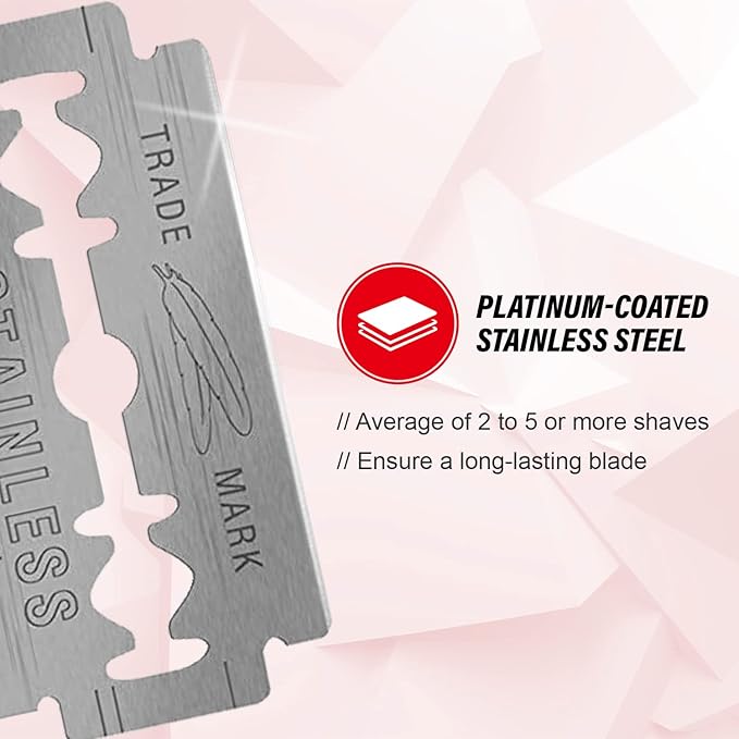 Feather 10 Razor Blades New Hi-Stainless Double Edge