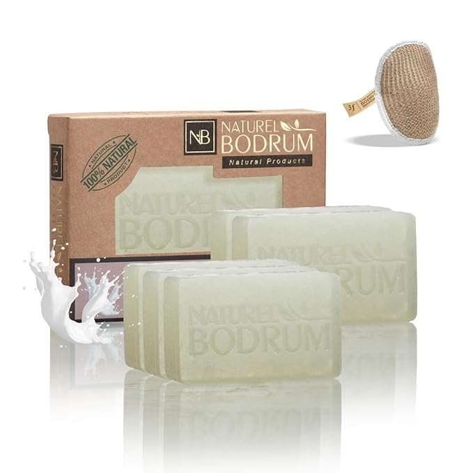 Donkey Milk Organic Soap Bar for Women and Men, Pack of 5 Glycerin Soap Bars - Skin Regeneration & Moisturizing Soap with Vitamins, Proteins & Natural Oils - Natural & Vegan Spa Gift, All Skin Types