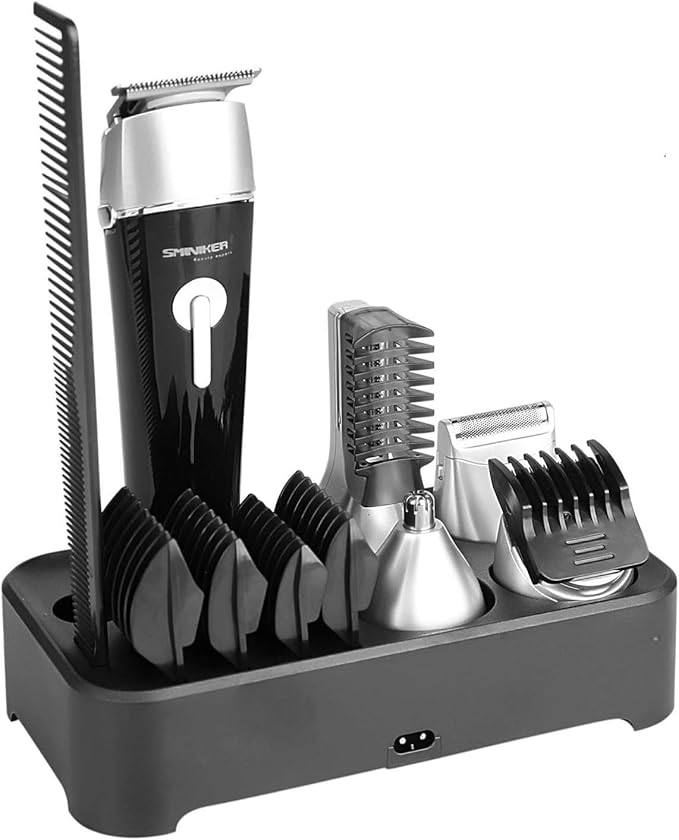 SMINIKER Professional 5 in 1 Multi-functional Waterproof Man's Grooming Kit Hair Clippers Beard Trimmer Kit Body Groomer Kit of Mustache Trimmer Nose Hair Trimmer Precision Trimmer