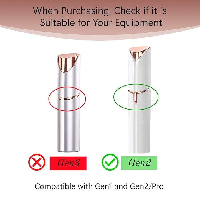 Replacement Heads Compatible with Flawless Facial Hair Remover, Replacement Blades Compatible with Flawless Hair Removal Generation 2，Rose Gold (6 Pcs)