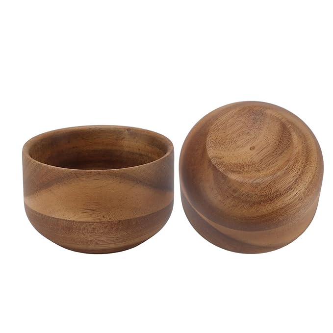 Portable Wooden Shaving Foam Bowl Wooden Shaving Brush Bowl Men Shaving Soap Bowl Lather Shave Cream Bowl for Home Barber Shop Salon