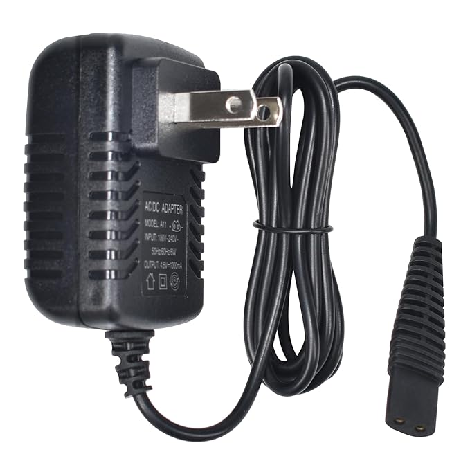 Replacment Charger for BaByliss PRO Shaver FXFS2 FXFS2G, 4.5V Adapter Compatible with BaBylissPRO Barberology Cordless Metal Double Foil Shaver FXFS2 Power Cord Supply