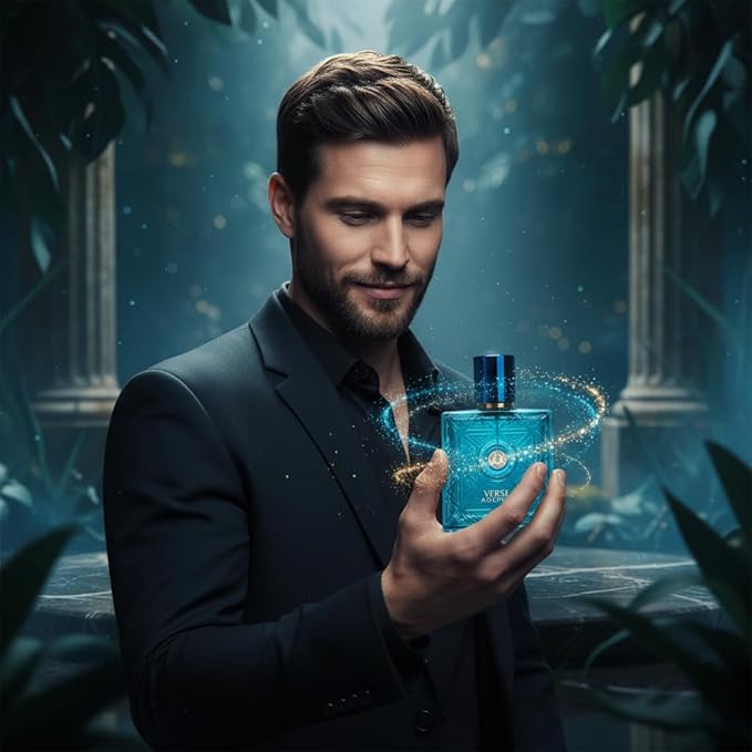 META-BOSEM Mens Cologne Set, EDP, 4 Pack (3.4 oz / 100 mL), Firenight, BLUE DE CHANCE, AzuraI, Verse Adonis Blue, Fresh Gym Rotation, for commute, summer days and travel