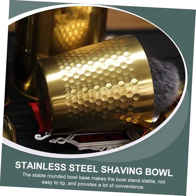 DOITOOL 2pcs Stainless Steel Shaving Bowl for Men Foaming Vessel for Daily Use Resistant Easy to and Personal Grooming Tool