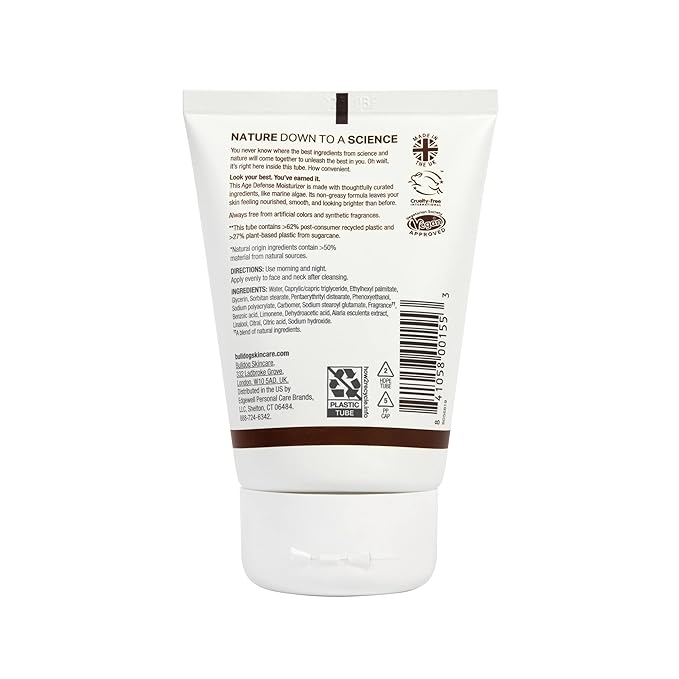 BULLDOG Mens Skincare Face Moisturizers Original 3.3oz and Age Defense 3.3oz