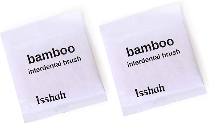 Biodegradable Bamboo Handle Interdental Brushes Between Teeth Cleaner Deep Clean Toothpick, FSC Certified and PETA Approved, Size 2 (0.5mm), 40 Count