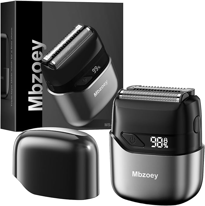 Mini Electric Razor for Men:Foil Shavers for Men, IPX7 Waterproof Cordless Razor with LED Display & Fast Charge - End High - Micro-Comb Technology & Precision Blades