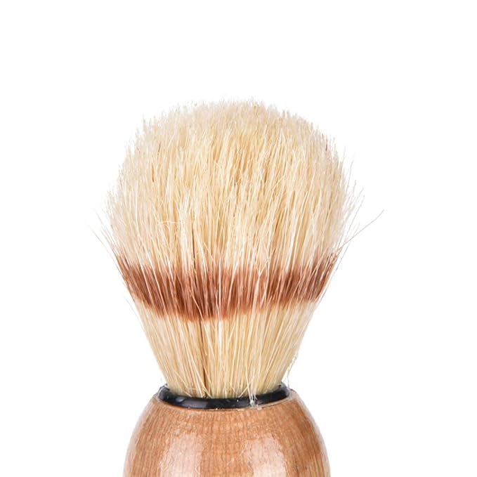 4Pcs Men Shaving Brush Wood Handle, Professional Salon Tools