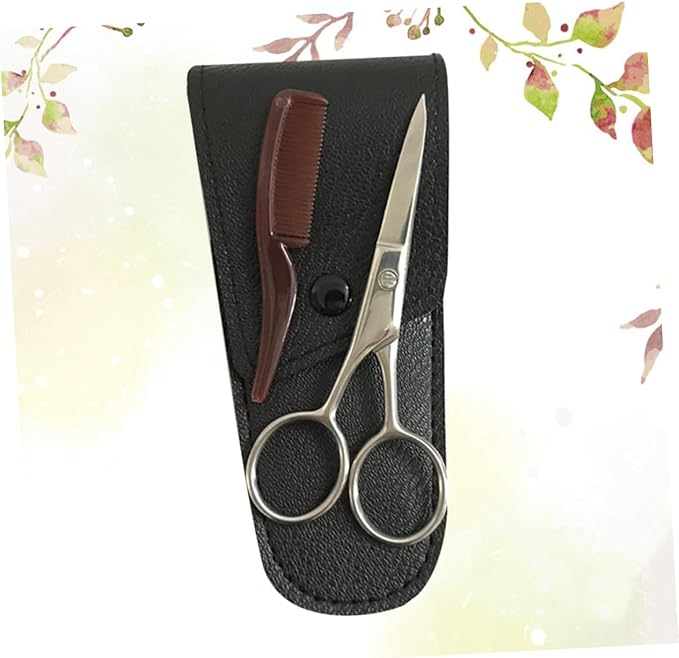 Professional Eyebrow Scissor Mustache Scissors Beard Trimming Scissors Beard Shears Mustache Trimming Cutter