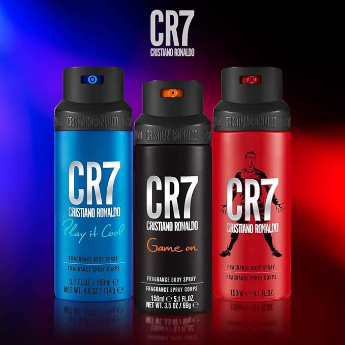 CR7 Cristiano Ronaldo - Body Spray Scent for Men - Long Lasting, Woody Fusion with Lavender, Cardamom, Tobacco, and Cedar - From Cristiano Ronaldo’s Original Men’s Fragrance Collection - 5.1 oz
