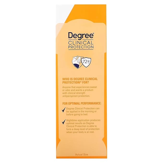 Degree Clinical Protection Antiperspirant Deodorant 72-Hour Sweat & Odor Protection Summer Strength Antiperspirant for Women 1.7 oz