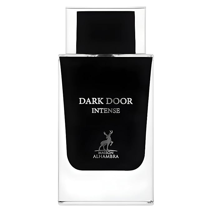 Maison Alhambra Dark Door Intense – Aromatic, Woody, Floral, Musky – Eau de Parfum Spray Long-Lasting Fragrance for Men, 3.4 Ounce / 100 ml