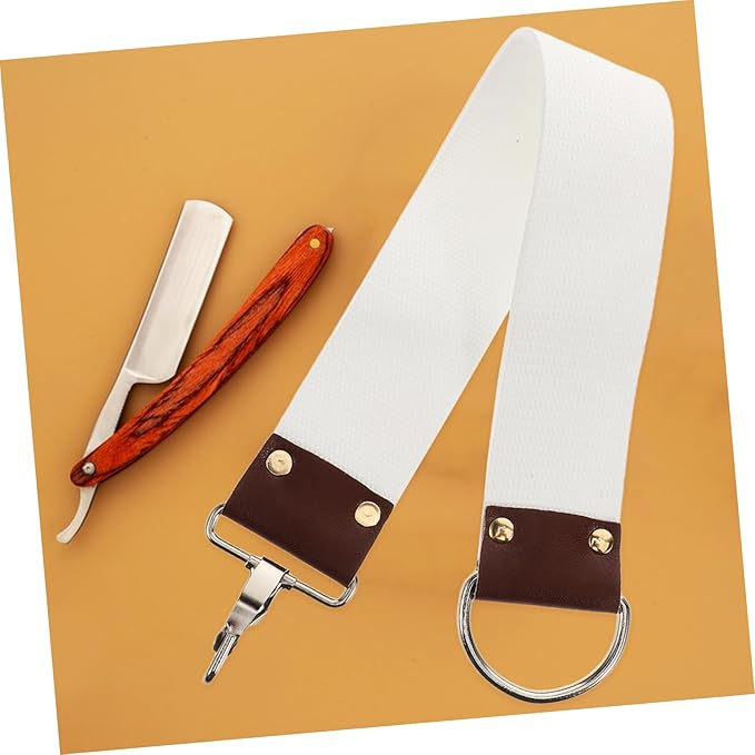 Double Layer Canvas Razor Strop Shaving Belt for Straight Razors Lightweight and Portable Grooming Tool for Barbershop and Home Use