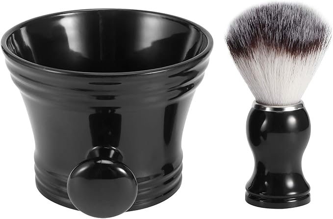 Shaving Soap Bowl Barber Set Luxurious Quality for Men's Shaving Gift Home Barber Shop Storage ABS Nylon Material