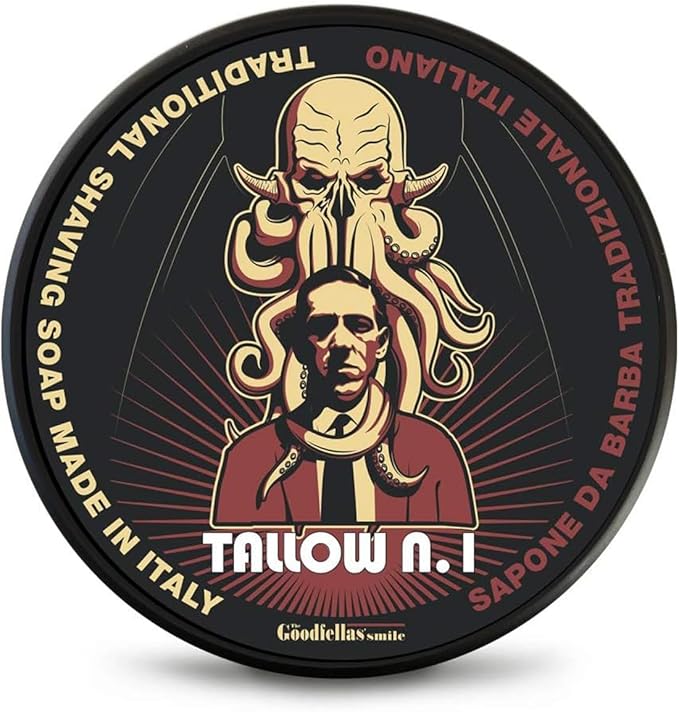 The Goodfellas’ Smile TALLOW N.1 (Floral & Wood) Italian Shaving Soap – Rich Tallow Croap for Thick Brush Lather, Wet Shaving & Classic Grooming Rituals