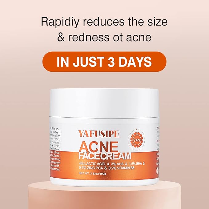 Acne Treatment for Face for Hormonal Cystic Stubborn Acne Cream for Sensitive Skin Teens Adults Women Men Spot Pimple Butt Control Rapid Clearing Breakout Overnight Face Blemish Treatment