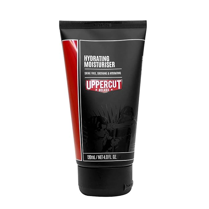 UPPERCUT DELUXE Hydrating Moisturizer for Men – Oil-Free Post Shave Soothing Cream with Allantoin & Shea Butter – 4 fl oz (120 mL)