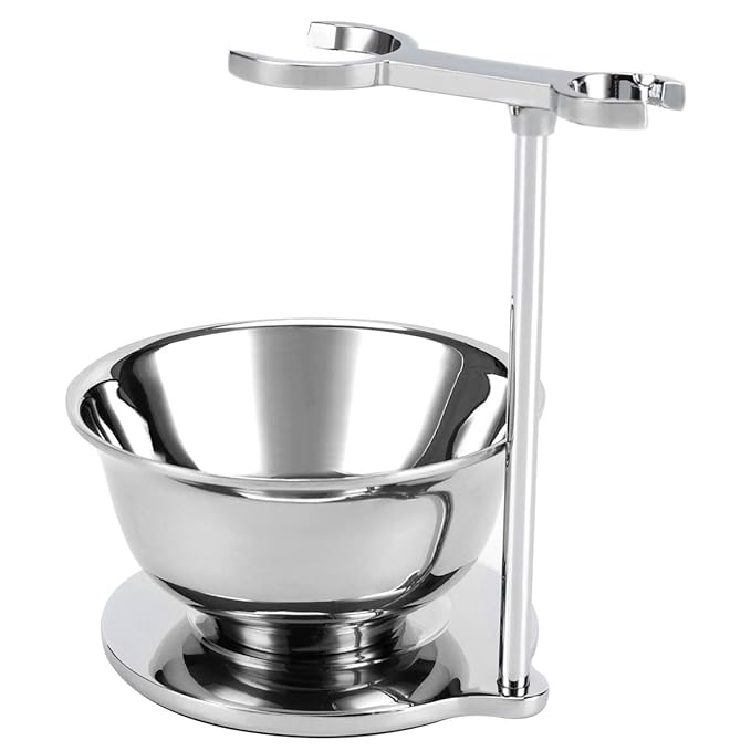 SANWA Deluxe Shaving Kit for Men,Stainless Steel Shaving Razor&Brush Stand Holder Soap Bowl Shave Brush Kit,Boyfriend Husband Dad Birthday Fathers Day for Him