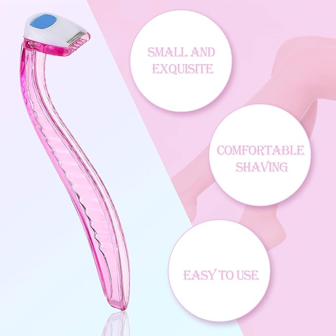 Honoson 12 Pcs Disposable Bikini Razors for Women Bikini Line Trimmer Shaver Small T Type Razor Durable Travel Accessories Pubic Hair Removal Beauty for Body Cosmetic Tool(Rosy, Dark Pink, Light Pink)