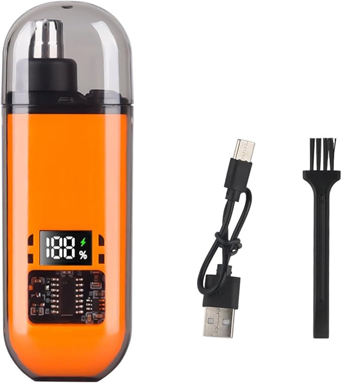 Electric Mini USB Rechargeable Nose Hair Trimmer with Waterproof Washable Head