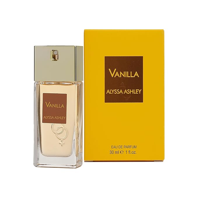 Alyssa Ashley Vanilla - Women Perfume with Caramel and Musk - Vanilla Perfume for Romantic Moments - Elegant Perfumes for Women - 1.01 oz EDP Spray
