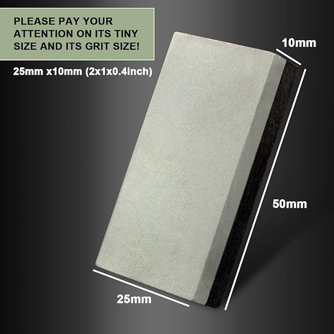 1PC Small Sharpening Stone Dual Sided 400#/800# Combination Pocket-sized Whetstone, Rough Grinding Silicon Carbide/Boron Carbide Stone(1.97x0.98x0.39inch)