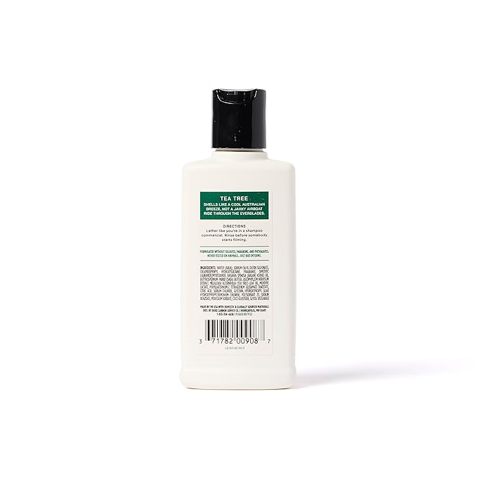Duke Cannon 2-in-1 Shampoo and Conditioner for Men, Tea Tree, Hydrating Hair & Scalp Cleanser, Travel Size, 3 oz