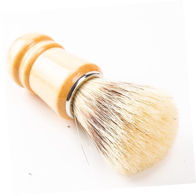Men's Shaving Brush 2pcs Badger Hair Shave Brush Wooden Handle for Men