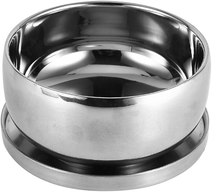 Shaving Soap Bowl with Lid for Men – Premium Stainless Steel Beard Shaving Cup, 4-Inch Deep Foam Bowl for Cream & Lather, Durable & Rust-Proof