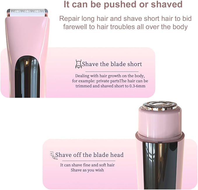 Bikini Shaver,2025 New Dual Head Shaver Women, 2 in 1 Wet & Dry Waterproof Electric Bikini Trimmer for Women,New Beige