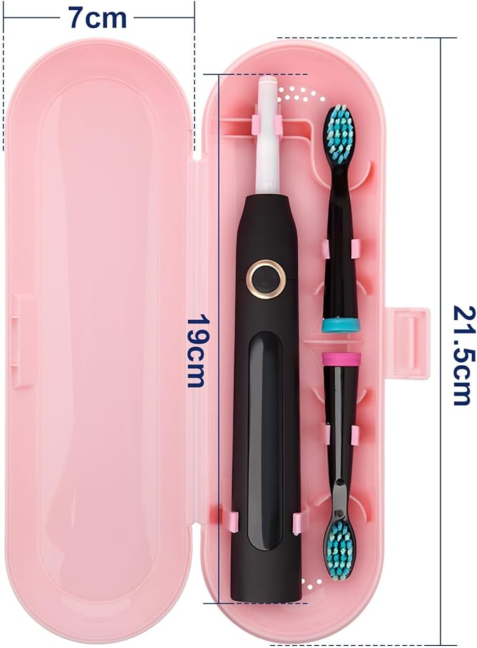 Cosmos Pack of 2 Plastic Travel Case Toothbrush Carrying Case Holder Container Compatible with Oral B Pro and also for Sonicare & Other Toothbrush