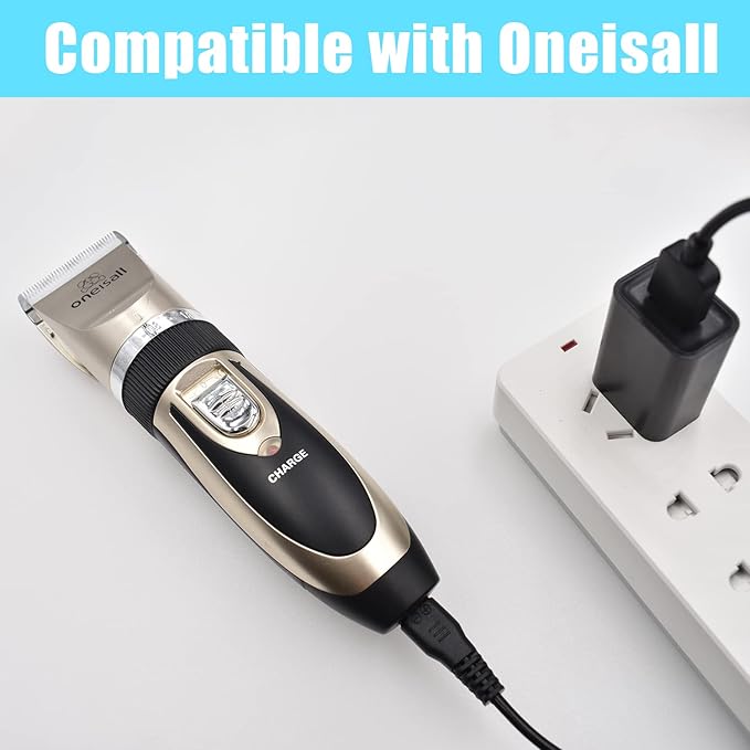 Universal Hair Clipper Charger Cord, Replacement Charger Cable Compatible with Various Dog Clippers,Fit oneisall Dog Clippers,Fit SUPRENT Hair Clippers etc, 5V Power Adapter Charging Line