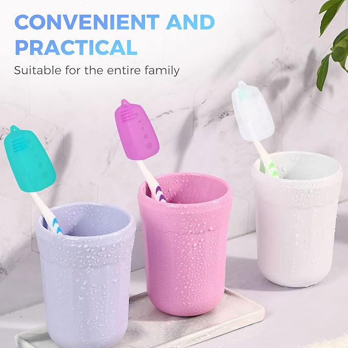 Lapfoon 5 Packs Toothbrush Covers, Silicone Toothbrush Covers Caps for for Electric Toothbrush Replacement Head & Manual Toothbrush, Toothbrush Travel Essentials