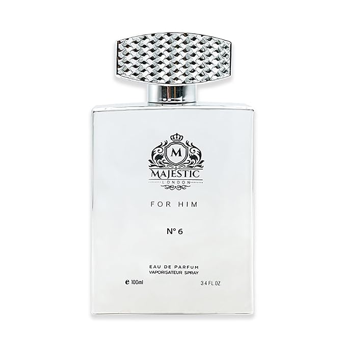 Majestic No 6 - Cologne for Men - Fresh Spicy Scent - Perfume for Men with Bergamot, Pink Berries, and Amberwood - 3.4 oz EDP Spray