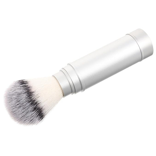 FRCOLOR Men’s Travel Shaving Brush Portable Beard Brush with Nylon Bristles Compact Facial Cleansing for Travel and Daily Grooming