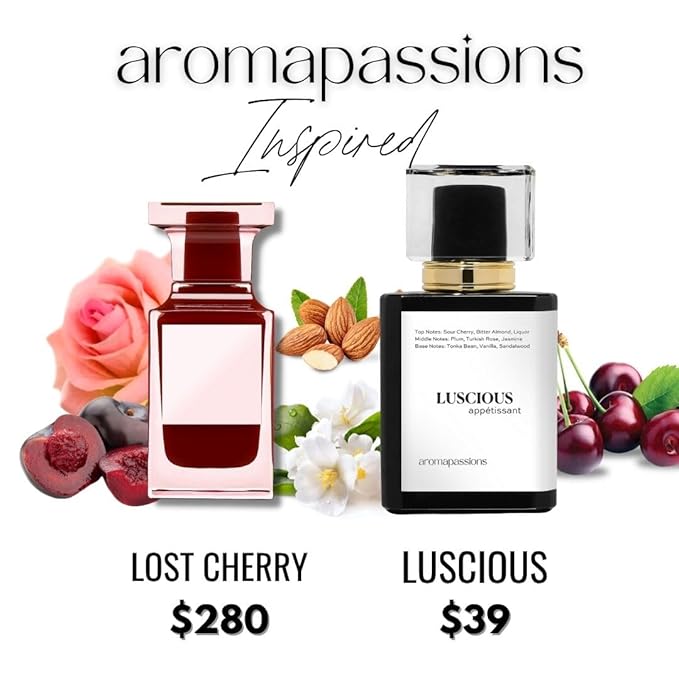 LUSCIOUS | Inspired by LOST CHERRY | Pheromone Perfume Cologne for Men and Women | Extrait De Parfum | Long Lasting Dupe Clone Essential Oil Fragrance | Perfume De Hombre Mujer | Cherry Scent Notes