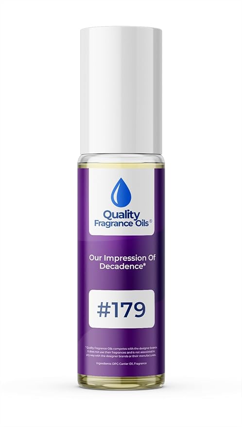 Quality Fragrance Oils' Decadence Impression #179 | Long-Lasting Perfume Oil, Alcohol-Free, Strong Scent, 10ml Roll-On | Affordable Alternative to Designer Fragrances