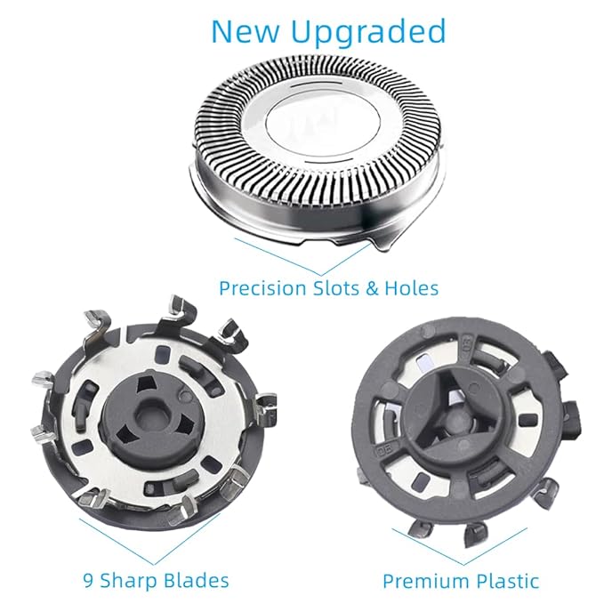 HQ8 Replacement Heads for Aquatec Shavers,Compatible with Philips Norelco Razor PT720 AT880 AT810 Heads, HQ8 Blades,3 pcs