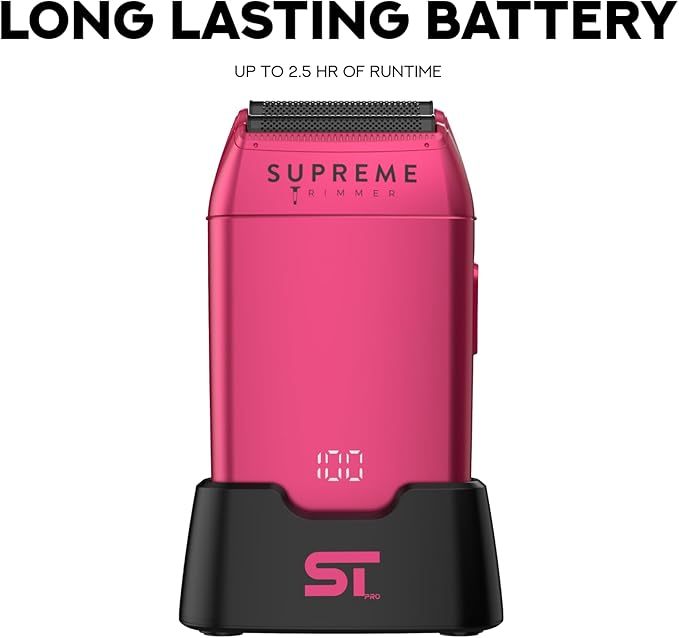 Supreme Trimmer Crunch STF602 – Waterproof Double Foil Shaver for Men | 150 Min Runtime, Wet/Dry Cordless & Corded Electric Razor | Hypoallergenic Foils for Face, Head & Stubble