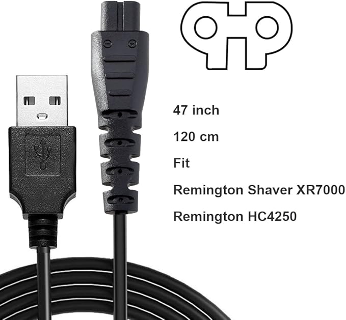 WAHFOX Charger Cord for Remington Shaver Charger Cord USB Cable Power Cord for Remington XR7000 HC4250 Charger Cord (USB Charger Cord)