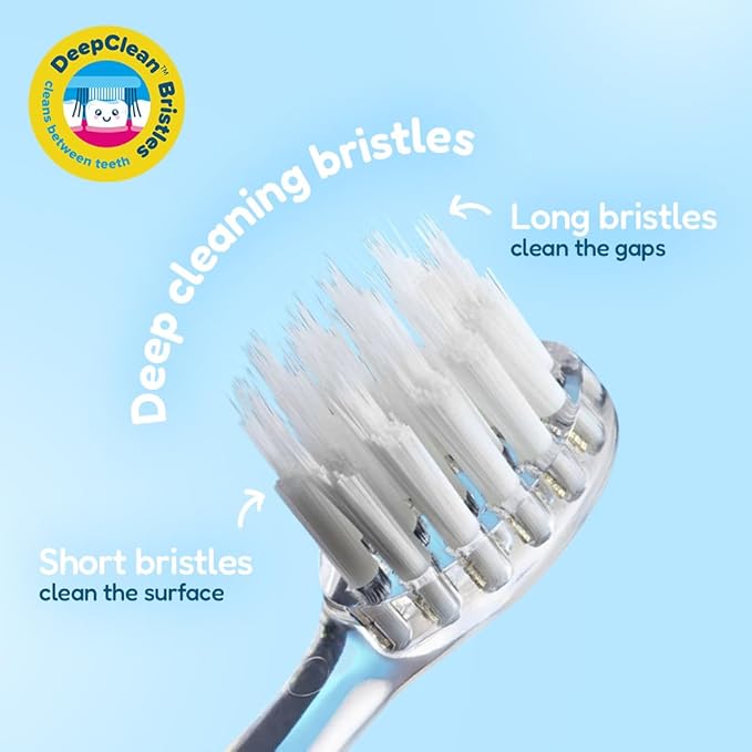 BrushBaby - WildOnes - Kids Rechargeable Electric Toothbrush, Ages 0-10 - Penguin Design with Flashing Lights - DeepClean Bristles for Superior Cleaning - 2 Replacement Brush Heads, 1 USB Cable