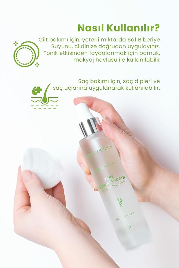 Bade Natural 100% Pure Rosemary Water Hair Growth Tonic – Natural Hair Loss Treatment & Scalp Tonic – Strengthens, Nourishes & Supports Healthy Hair – Vegan & Alcohol-Free – 3.4 oz