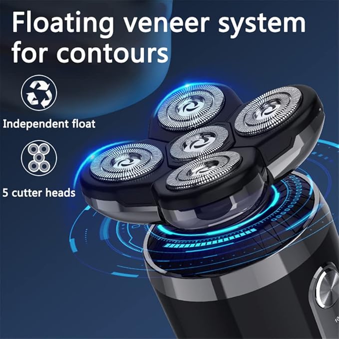 Head Shavers for Men, Men’s 5-in-1 Electric Head Shaver, Waterproof Electric Razor, Rechargeable Wet and Dry Mens Grooming Kit Head Shaver